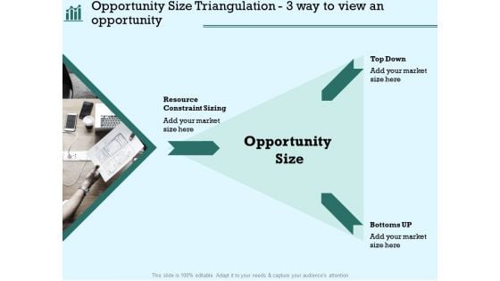 Survey Analysis Gain Marketing Insights Opportunity Size Triangulation 3 Way To View An Opportunity Clipart PDF