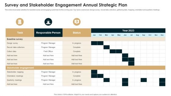 Survey And Stakeholder Engagement Annual Strategic Plan Microsoft PDF