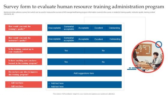 Survey Form To Evaluate Human Resource Training Administration Program Demonstration PDF Survey Form To Evaluate Human Resource Training Administration Program Demonstration PDF
