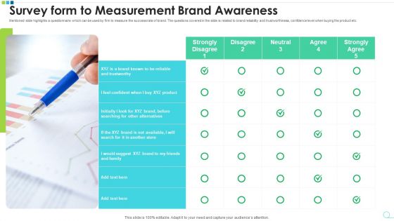 Survey Form To Measurement Brand Awareness Download PDF