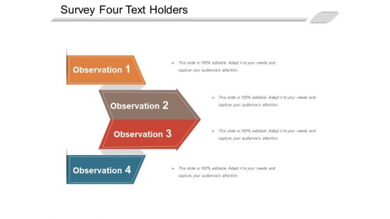 Survey Four Text Holders Ppt PowerPoint Presentation Portfolio Show PDF