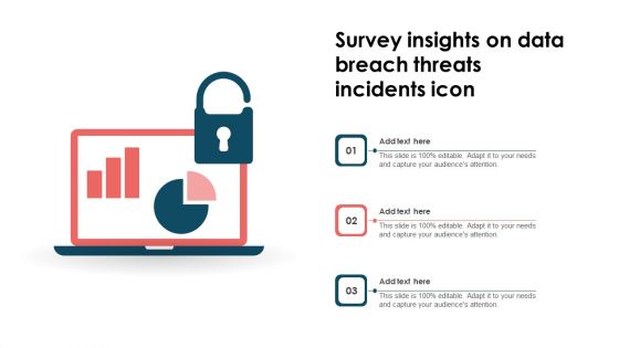 Survey Insights On Data Breach Threats Incidents Icon Ppt Infographics Sample PDF