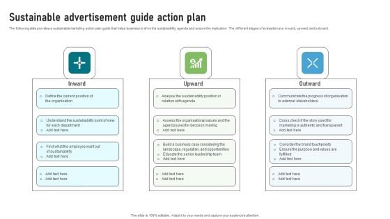 Sustainable Advertisement Guide Action Plan Professional PDF