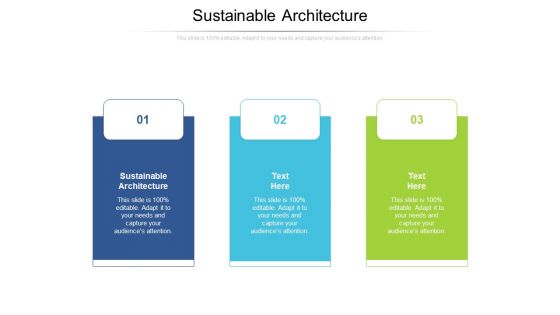 Sustainable Architecture Ppt PowerPoint Presentation Icon Design Ideas Cpb