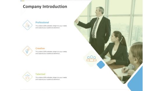 Sustainable Competitive Advantage Management Strategy Company Introduction Ppt Layouts Ideas PDF