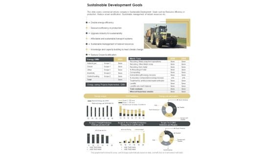 Sustainable Development Goals One Pager Documents