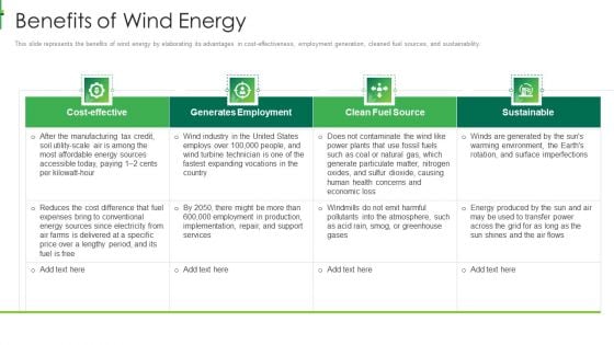 Sustainable Energy Benefits Of Wind Energy Sample PDF