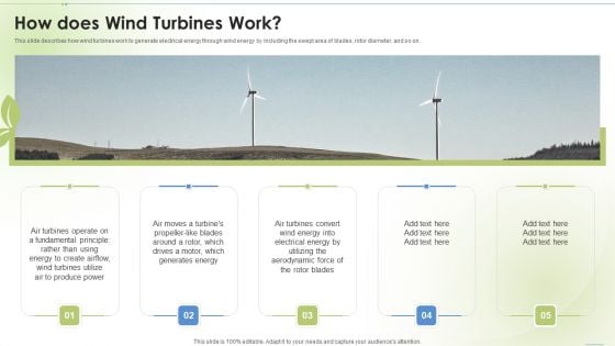 Sustainable Energy How Does Wind Turbines Work Ppt PowerPoint Presentation Outline Show PDF