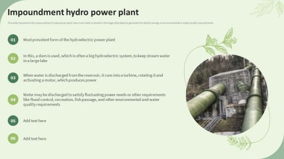 Sustainable Energy Resources Impoundment Hydro Power Plant Ppt Infographics Infographic Template PDF Sustainable Energy Resources Impoundment Hydro Power Plant Ppt Infographics Infographic Template PDF