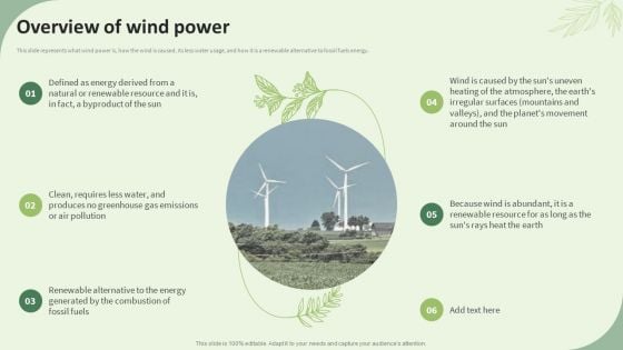 Sustainable Energy Resources Overview Of Wind Power Summary PDF