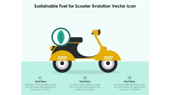 Sustainable Fuel For Scooter Evolution Vector Icon Ppt PowerPoint Presentation Slides Designs PDF