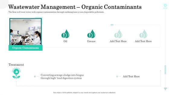 Sustainable Green Manufacturing Innovation Wastewater Management Organic Contaminants Information PDF