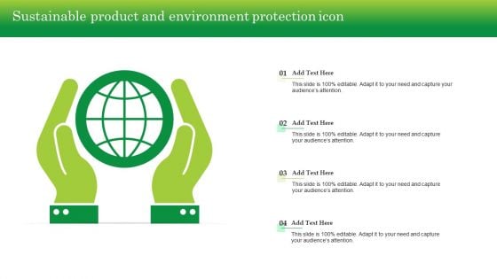 Sustainable Product And Environment Protection Icon Demonstration PDF