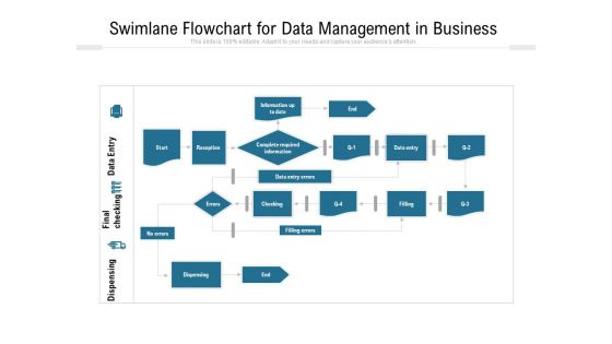 Swimlane Flowchart For Data Management In Business Ppt PowerPoint Presentation Gallery Layout Ideas PDF