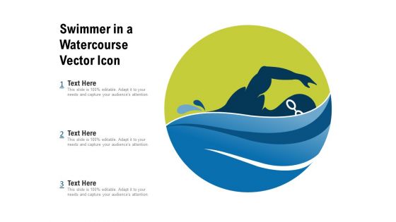 Swimmer In A Watercourse Vector Icon Ppt PowerPoint Presentation File Background Images PDF