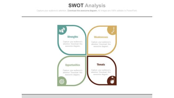 Swot Analysis For Corporate Business Strategy Powerpoint Template