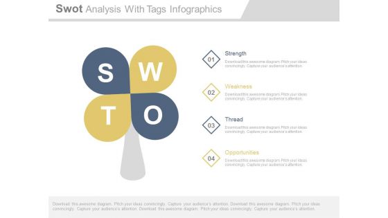 Swot Analysis Layout For Business PowerPoint Slides