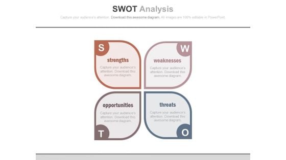 Swot Analysis Layout For Business Powerpoint Template