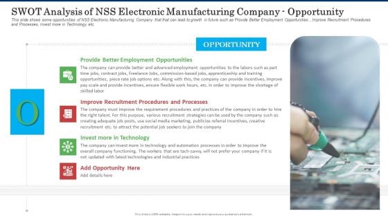 Swot Analysis Of NSS Electronic Manufacturing Company Opportunity Introduction PDF