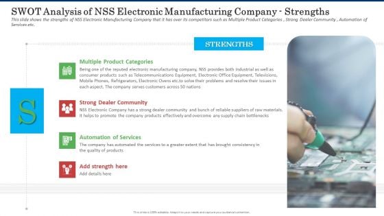 Swot Analysis Of NSS Electronic Manufacturing Company Strengths Pictures PDF