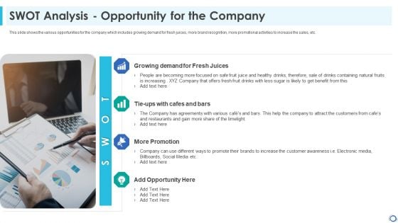 Swot Analysis Opportunity For The Company Pictures PDF