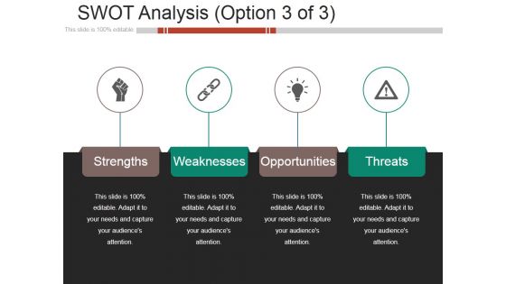 Swot Analysis Template 1 Ppt PowerPoint Presentation Icon Graphics Design