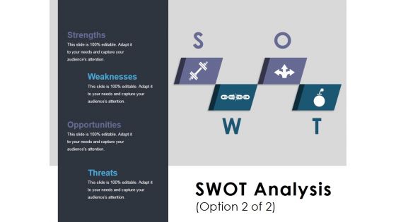 Swot Analysis Template 2 Ppt PowerPoint Presentation Icon Slides