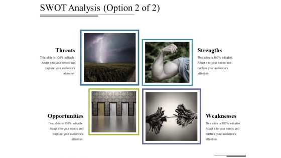 Swot Analysis Template 2 Ppt PowerPoint Presentation Summary Master Slide