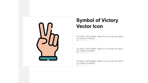 Symbol Of Victory Vector Icon Ppt PowerPoint Presentation Infographics Graphics Tutorials