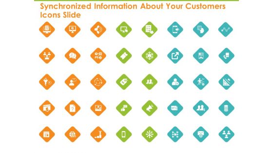 Synchronized Information About Your Customers Icons Slide Ppt PowerPoint Presentation Show Vector PDF