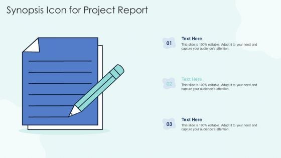 Synopsis Icon For Project Report Mockup PDF