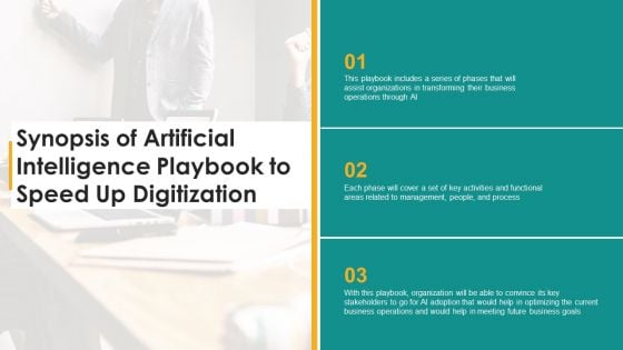 Synopsis Of Artificial Intelligence Playbook To Speed Up Digitization Diagrams PDF Synopsis Of Artificial Intelligence Playbook To Speed Up Digitization Diagrams PDF