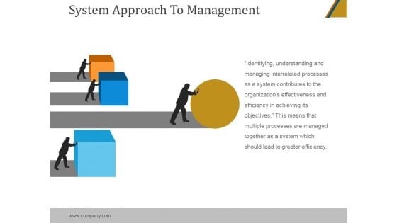System Approach To Management Ppt PowerPoint Presentation Graphics