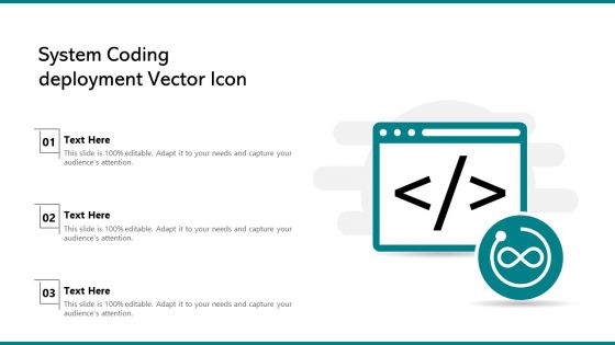 System Coding Deployment Vector Icon Mockup PDF