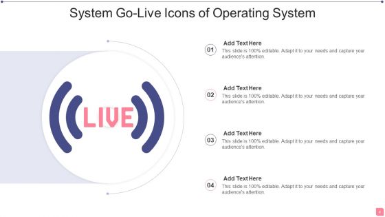 System Go Live Icons Ppt PowerPoint Presentation Complete With Slides