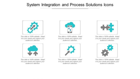 System Integration And Process Solutions Icons Ppt Powerpoint Presentation File Grid