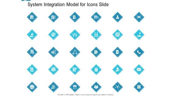 System Integration Model For Icons Slide Ppt Infographic Template Information