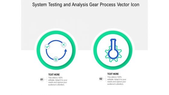 System Testing And Analysis Gear Process Vector Icon Ppt PowerPoint Presentation File Styles PDF