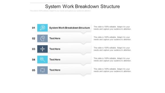 System Work Breakdown Structure Ppt PowerPoint Presentation Infographics Infographic Template Cpb Pdf