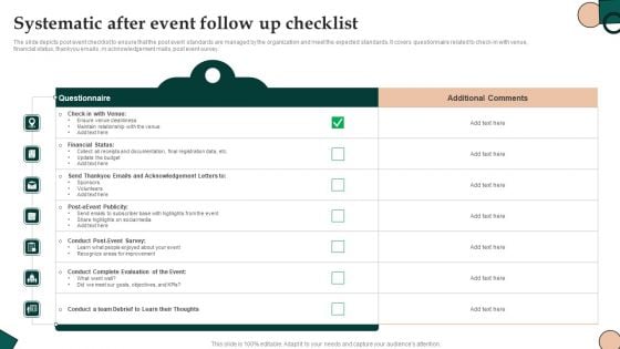 Systematic After Event Follow Up Checklist Microsoft PDF