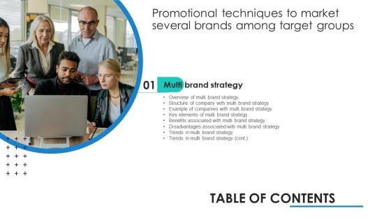 TABLE OF CONTENTS Promotional Techniques To Market Several Brands Among Target Groups Themes PDF TABLE OF CONTENTS Promotional Techniques To Market Several Brands Among Target Groups Themes PDF