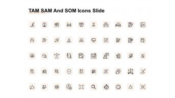 TAM SAM And SOM Icons Slide Ppt Infographics Portfolio PDF