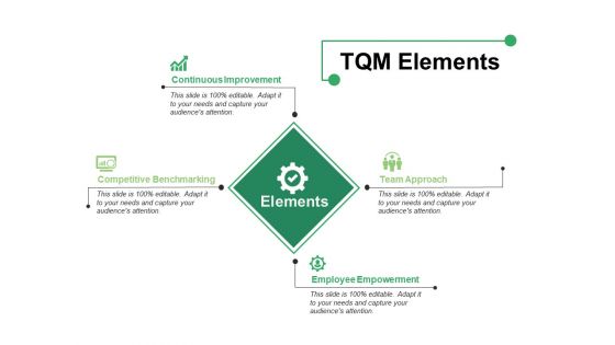 TQM Elements Ppt PowerPoint Presentation Show Sample