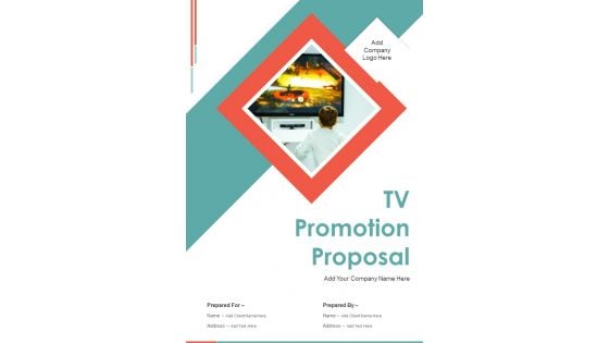 TV Promotion Proposal Example Document Report Doc Pdf Ppt