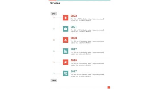 TV Promotion Proposal Timeline One Pager Sample Example Document