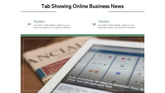 Tab Showing Online Business News Ppt PowerPoint Presentation Infographic Template Maker PDF