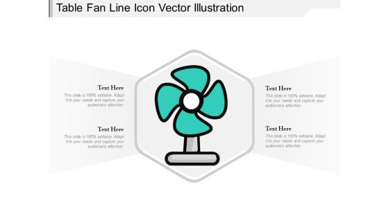 Table Fan Line Icon Vector Illustration Ppt PowerPoint Presentation Show Slide Download PDF