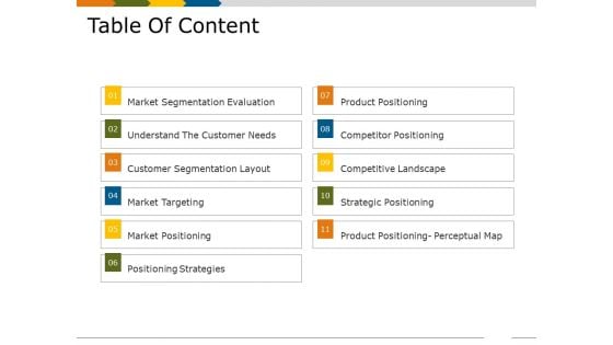 Table Of Content Ppt PowerPoint Presentation Deck