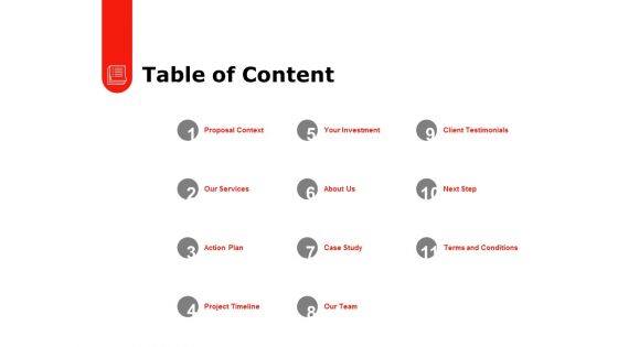 Table Of Content Ppt PowerPoint Presentation File Example