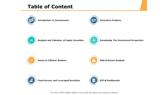 Table Of Content Ppt PowerPoint Presentation File Styles
